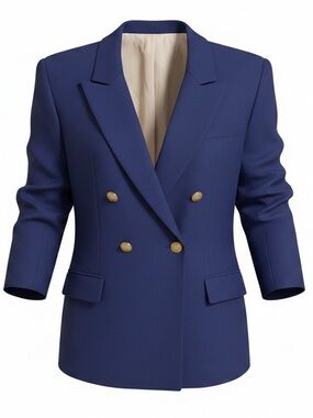 Valentina Shah Women's Double Breasted Blazer Deep Cobalt Office Siren 6